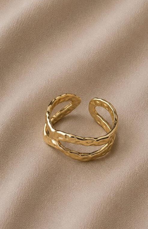 Anillo Doble Martillado