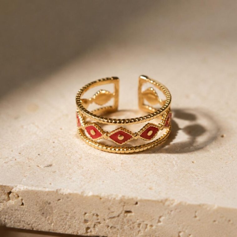 Anillo Mosaico Rojo