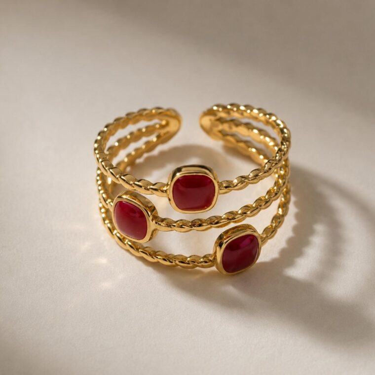 Anillo Trío Rubí