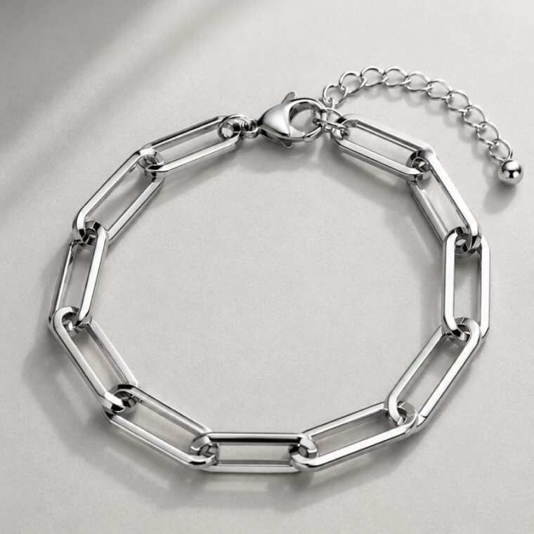 Pulsera Eslabones Plateados