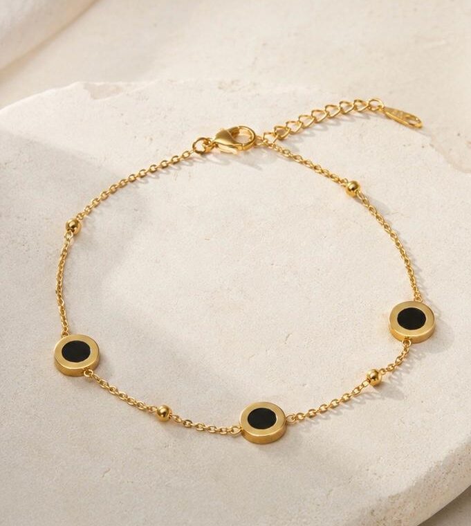 Pulsera Círculos Ónix