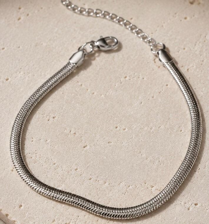 Pulsera Serpiente Plateada