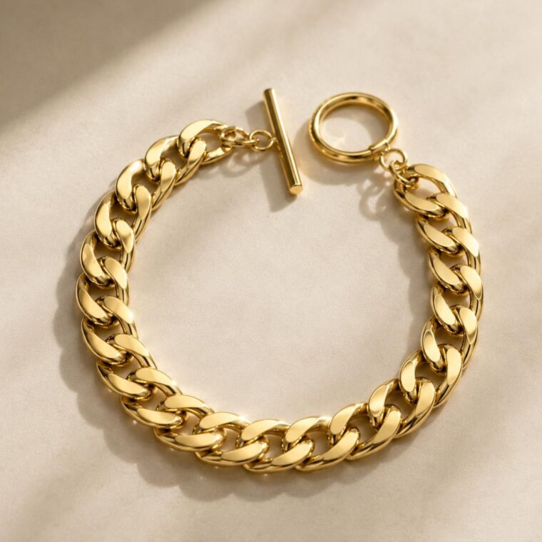 Pulsera Cubana con Broche T