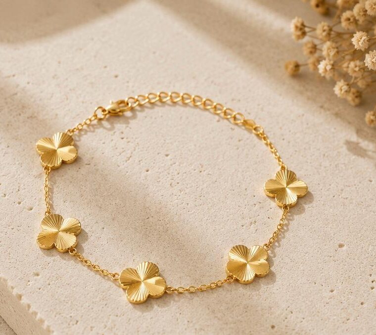 Pulsera Flor Dorada