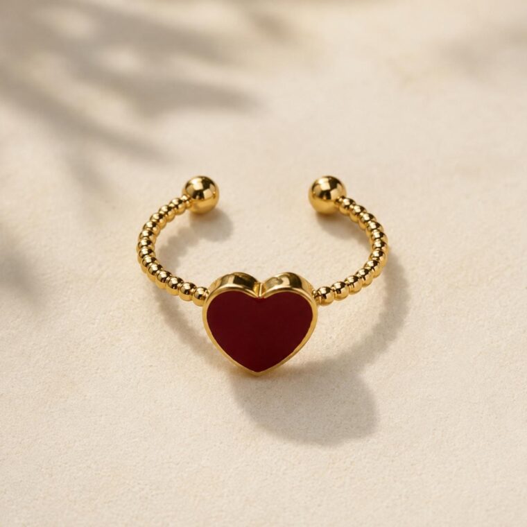 Anillo Corazón Carmesí