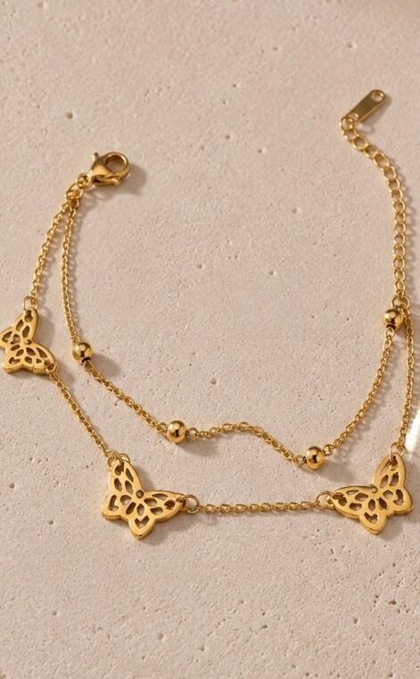 Pulsera Doble Mariposa