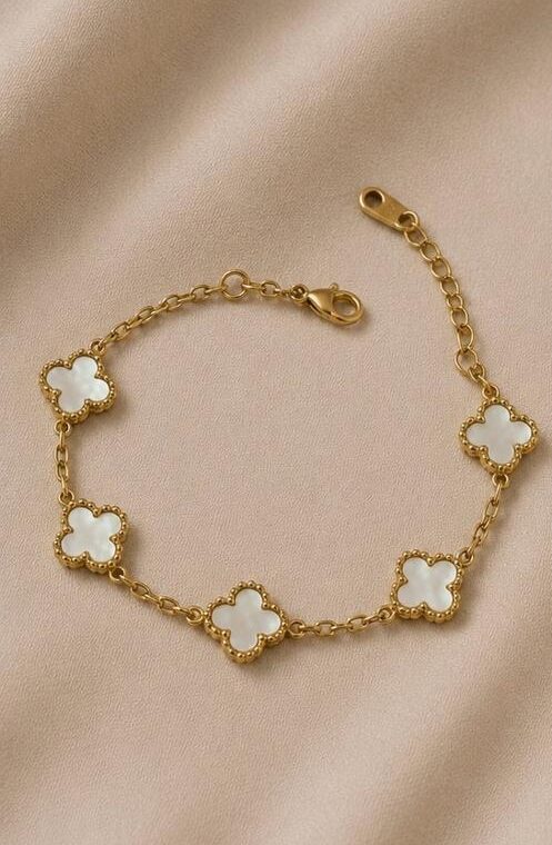 Pulsera Trébol Blanco