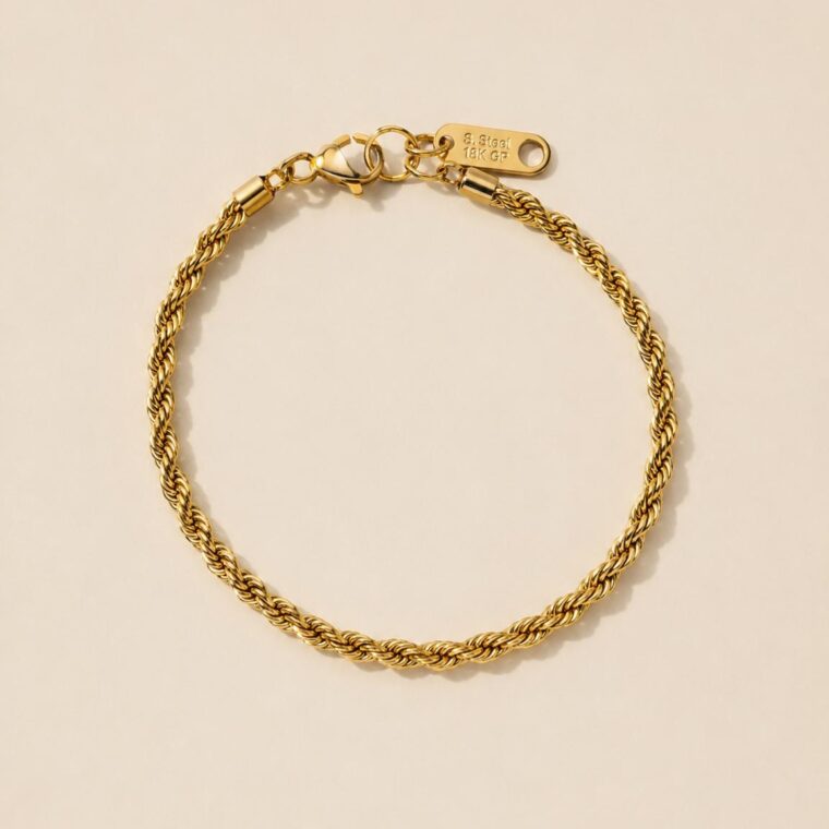 Pulsera Cuerda Dorada